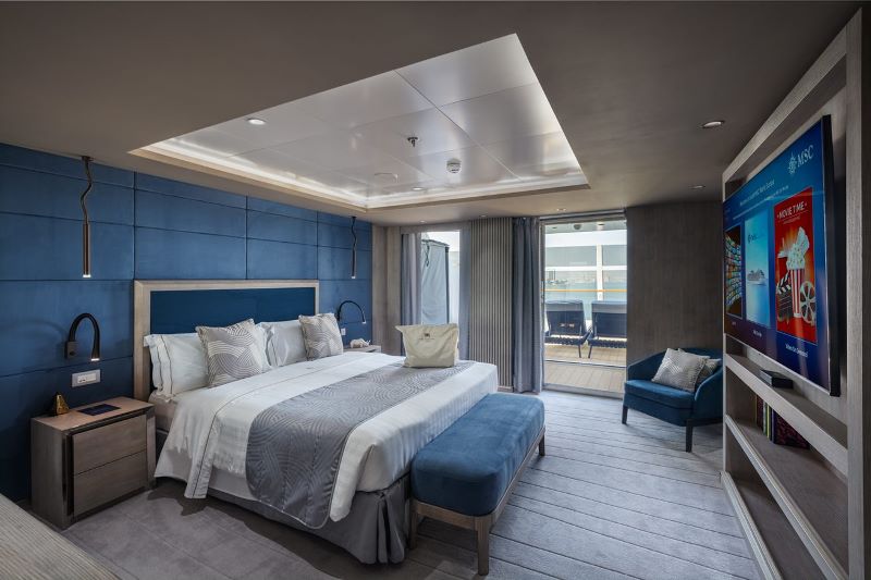 Luxe en ruimte in de moderne suites op MSC World Europa ©MSC Cruises