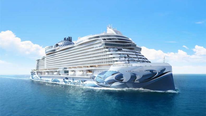 Norwegian Prima, eerste schip in nieuwe klasse van Norwegian Cruise Line, maakt maiden cruise uit Amsterdam