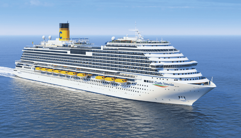De in 2019 gebouwde Costa Venezia maakt in 2022 en 2023 cruises naar Turkije, Griekenland, Cyprus, Israël en Egypte. © Costa Cruises