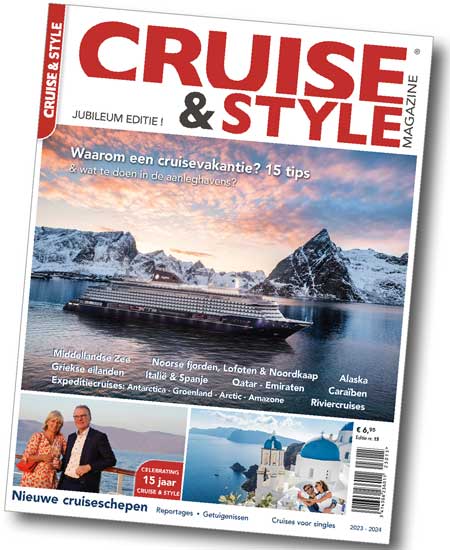 De jubileumeditie van het het 164 pagina's tellende glossy cruise jaarboek Cruise & Style is nu verkrijgbaar.