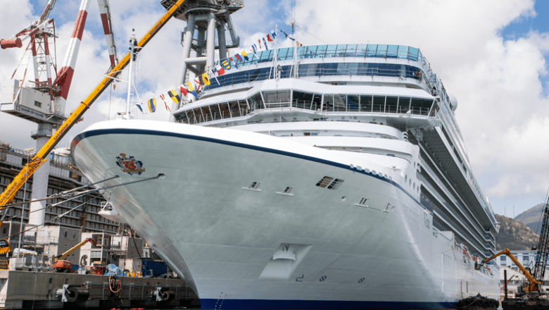 Vista, nieuwste cruiseschip voor Oceania Cruises, gedoopt op Malta