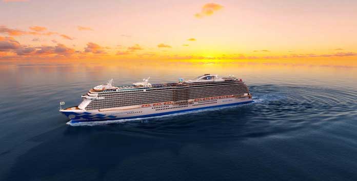 De Sky Princess en Enchanted Princess zien er nagenoeg identiek uit. Artist impression © Princess Cruises