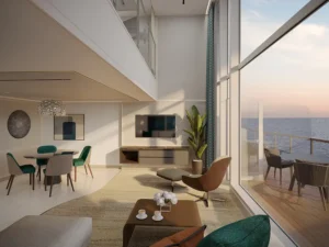 Grand Loft Suite op de Seven Seas Prestige. © Regent Seven Seas Cruises.