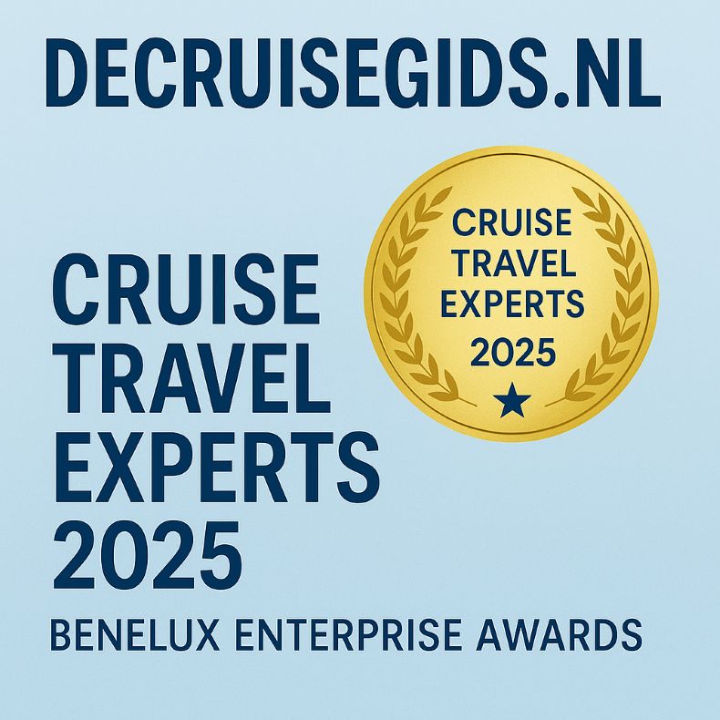 DeCruisegids.nl is door EU Business News uitgeroepen tot Cruise Travel Experts 2025. De officiële toekenning vindt plaats in augustusw 2025.