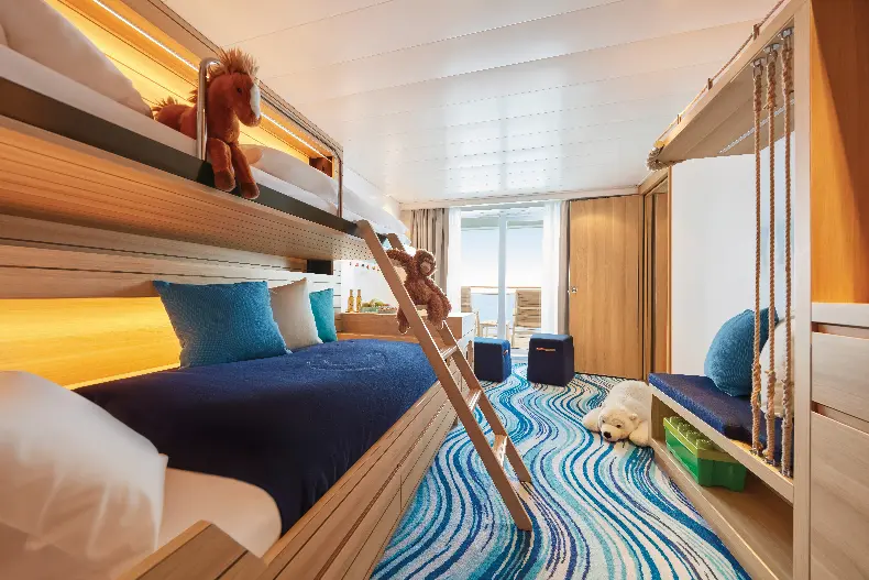 De familiesuites op de MS Europa 2 hebben een aparte kinderkamer. © Hapag-Lloyd Kreuzfahrten GmbH