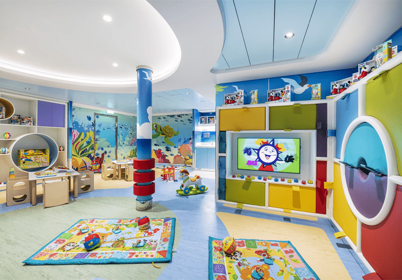 De Baby Club Chicco Eco-kinderclub biedt veilige en milieuvriendelijke speeltjes, die zijn gemaakt van 80% gerecycled plastic of 67% organisch en gerecycled plastic. © MSC Cruises