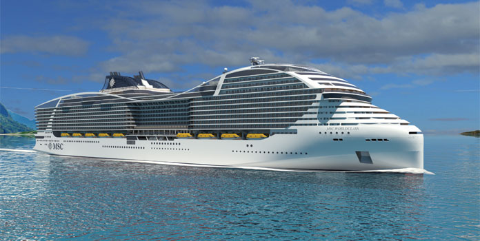 Artist impression van de nieuwe World Class schepen van MSC © MSC Cruises