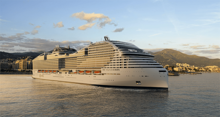 De MSC World Europa wordt het grootste en meest milieuvriendelijke cruiseschip van MSC Cruises. © MSC Cruises