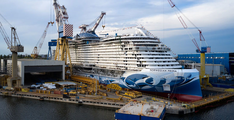 Norwegian Prima is te water gelaten en maakt in 2022 vanuit Amsterdam een maiden cruise