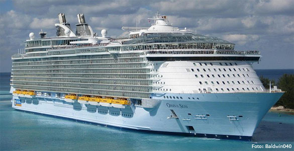 Meevaren op het grootste cruiseschip ter wereld